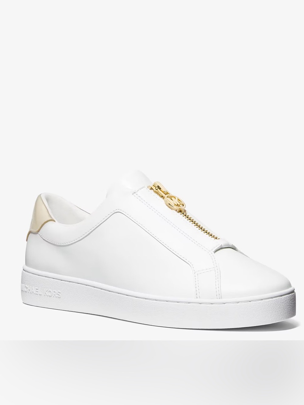 Michael Kors Keaton Leather Zip-Up Sneaker